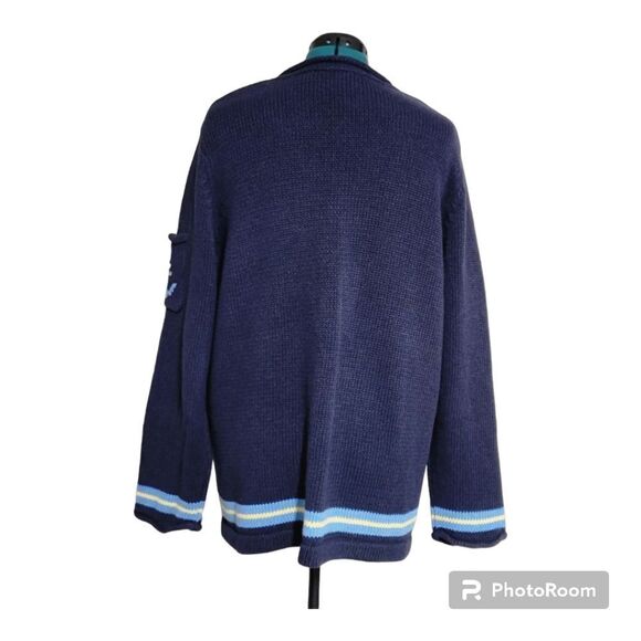 Crazy Horse Liz Claiborne Heavy Knit Coastal Sweater Full Front Zipper Size 2X - Picture 2 of 10